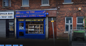 A.J VIne Jewellers Belfast Location
